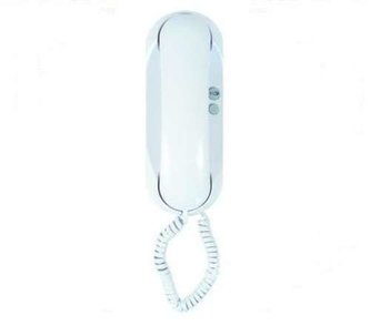 Domácí telefon Tesla ESO s bzučákem a 1 tlačítkem el. zámku, bílá