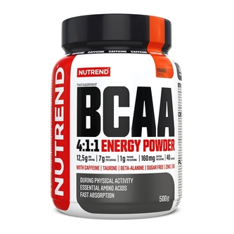 Nutrend BCAA 4:1:1 Energy Powder 500 orange (pomeranč)