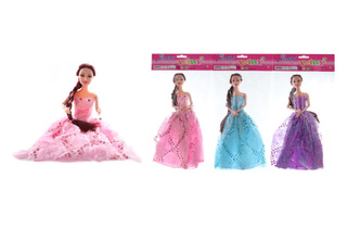 Panenka kloubová v šatech 30 cm mix