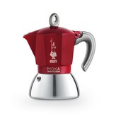 Moka konvice Bialetti Moka Induction - na 4 šálky (150 ml), červená