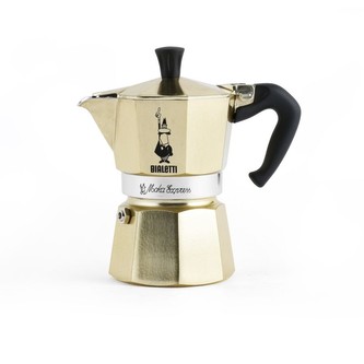 Moka konvice Bialetti Moka Express - na 3 šálky, zlatá