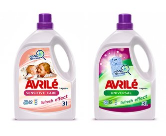 AVRILÉ prací gely Sensitive Care + Universal, 50 praní 3 l + 3 l AVRILÉ prací gely Sensitive Care + Universal, 50 praní 3 l + 3 l