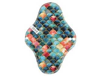 Noční vložka (PUL) - Třpytivé šupiny, sv. žlutý velur (kojenecký plyš)