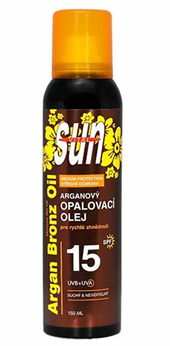 Vivaco Suchý opalovací olej s arganovým olejem SPF 15 150 ml
