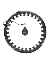 HMS - HHW12 Plus size černá masážní hula hoop obruč se závažím HMS
