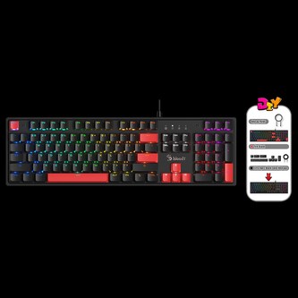 A4tech Bloody S510R ohnivě černá mechanická herní klávesnice, USB, CZ