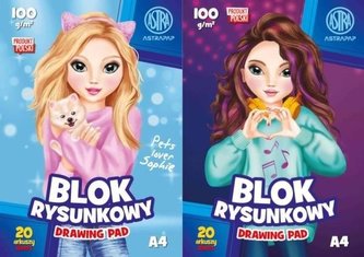 Blok rysunkowy A4/20K Emi&Sofi (10szt) ASTRA