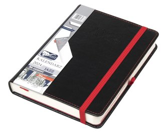 Kalendarz 2024 B6 dzienny Jazz czarny