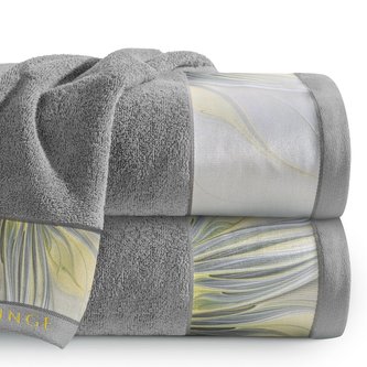 Bavlněný froté ručník s bordurou ALEXA 50x90 cm, šedá, 485 gr Eva Minge