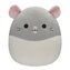 SQUISHMALLOWS Šedobílá krysa - Rusty, 30 cm
