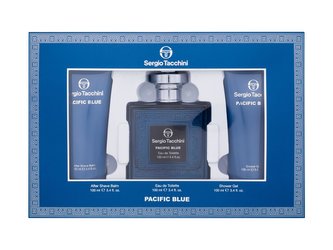 Sergio Tacchini Pacific Blue toaletní voda 100 ml + sprchový gel 100 ml + balzám po holení 100 ml
