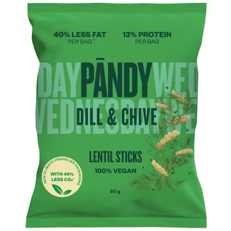 Pandy Lentil Chips Sticks dill chive 50 g (kopr-pažitka)