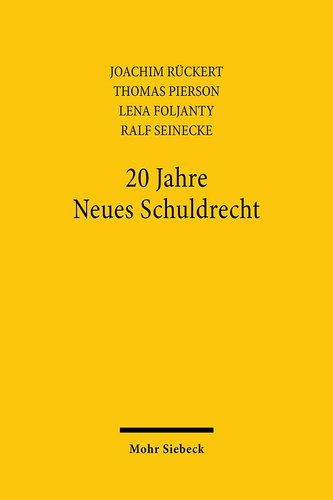 20 Jahre Neues Schuldrecht