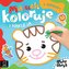 Maluch koloruje i nakleja z kotkiem. Gruby obrys
