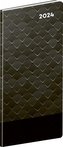 Diář 2024: Černý kov - plánovací měsíční, kapesní, 9 × 15,5 cm