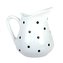 Keramický džbán - bílý s černými puntíky, 500ml, 6/24