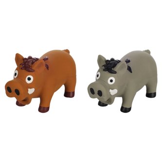 Latexová pískací hračka divočák Flamingo-Hnědá