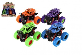 Auto kaskadérské plast 9x9cm na setrvačník 4 barvy 12ks v boxu