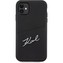 Karl Lagerfeld Saffiano Card Slot Metal Signature kryt pro iPhone 11 černý