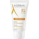 A-DERMA Ochranný krém pro suchou pleť SPF 50+ Protect (Fragrance-Free Sun Cream) 40 ml woman
