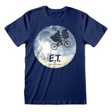 Pánské tričko ET|E.T. Mimozemšťan: Moon Ride Silhouette (M) modrá bavlna