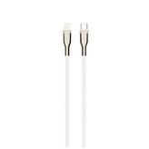 Kabel FIXED datový a nabíjecí s konektory USB-C/Lightning a podporou PD, 0.5 m, MFI, opletený, bílý