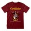 Pánské tričko Harry Potter: Gryffindor - Nebelvír znak (2XL) vínová bavlna