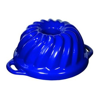 Litinová smaltovaná pečicí forma Sofie bábovka GOURMETINA - Noční modrá - Český Smalt