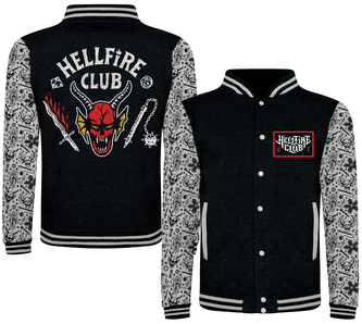 Pánská bunda Netflix|Stranger Things: Hellfire Club (L) černá bavlna