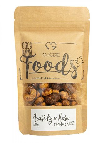 Arašídy a kešu v medu s chilli 100 g