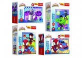 Minipuzzle miniMAXI 20 dílků Spidey a jeho úžasní přátelé 4 druhy v krabičce 11x8x4cm  - 1 KS náhodný výběr