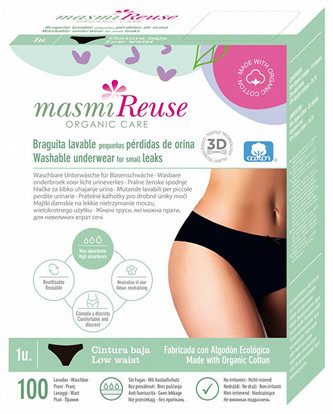 Masmi Inkontinenční kalhotky z BIO bavlny - nízký pas 1 ks XL
