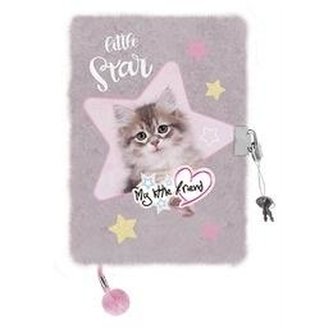 Pamiętnik z kłódką A5/96K włochacz Kot