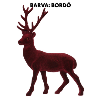 Jelen, bordó barva.