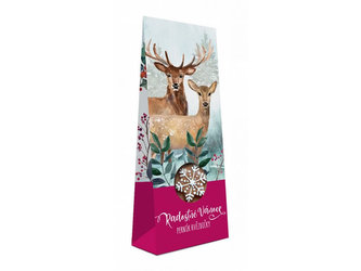 Krabička dárková Radostné Vánoce (růžová)