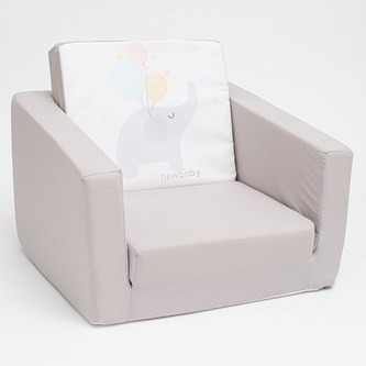 Dětské rozkládací křeslo New Baby Elephant šedá