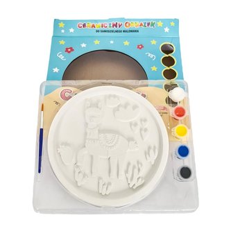 Zestaw ceramiczny do malowania lama