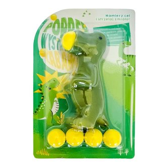 Gniotek strzelający piłeczkami dino