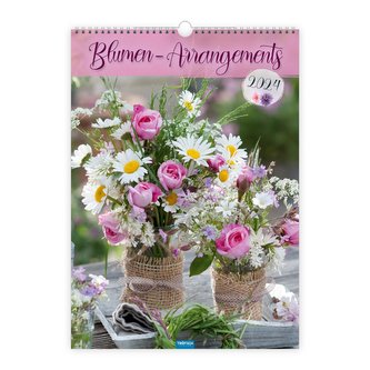Trötsch Großbildkalender Blumen-Arrangements 2024