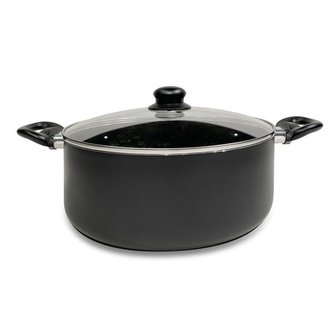 KASTROL SE SKLENĚNOU POKLICÍ NERO KITCHISIMO 28X11