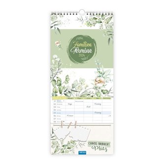 Trötsch Familienkalender Familientermine Blumen 2024