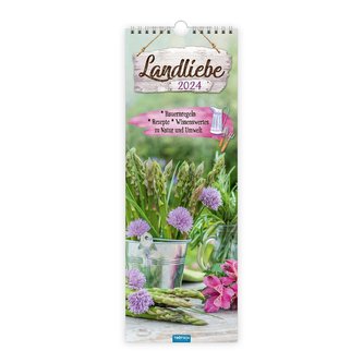 Trötsch Maxi-Streifenkalender Landliebe 2024 - Bauernregeln, Rezepte, Wissenswertes zu Natur und Umwelt