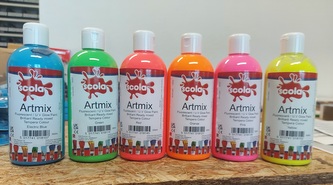 JUMANIKA ARTMIX Tempera fluorescentní 300 ml sada 6 kusů