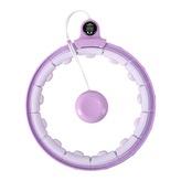 FH02 FIALOVÁ MASÁŽNÍ HULA HOOP OBRUČ SE ZÁVAŽÍM A POČÍTADLEM
