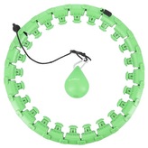 HHW01 ZELENÁ MASÁŽNÍ HULA HOOP OBRUČ SE ZÁVAŽÍM HMS