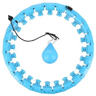 HHW01 MODRÁ MASÁŽNÍ HULA HOOP OBRUČ SE ZÁVAŽÍM HMS