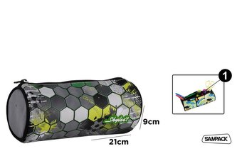 Piórnik tuba 21x9cm piłka nożna