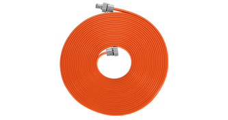 hadicový zavlažovač, délka 15 m, oranžový