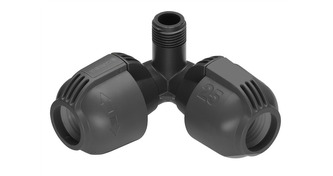 l-kus 25 mm x vnější závit 1/2", rohová přípojka zadešťovače