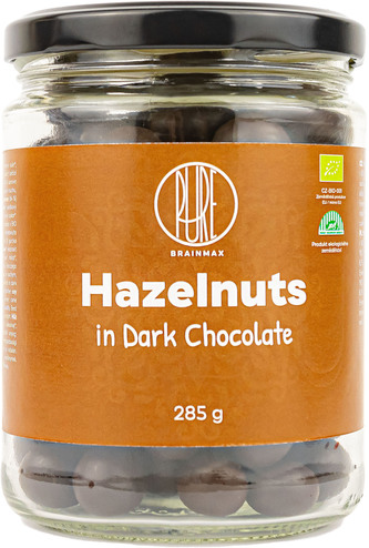 BrainMax Pure Lískové ořechy v hořké čokoládě, 285 g BrainMax Pure Lískové ořechy v hořké čokoládě, 285 g